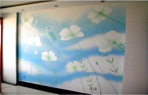 万源画墙绘怎么画好白云的蓬松感？