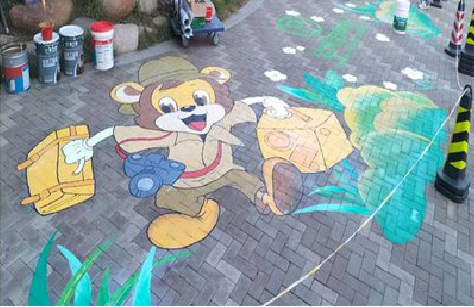 万源夏季画地面彩绘会遇到的问题