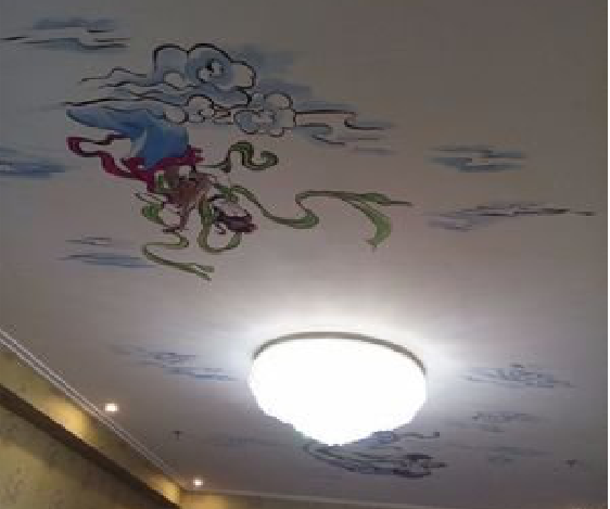 万源如何快速绘制天花板上的手绘墙？